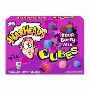 WarHeads Sour Berry Mix Chewy Cubes Box (99g) (BBD: 01-2026)