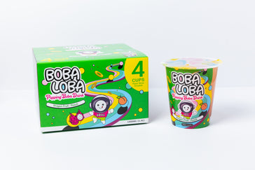 BOBA LOBA Popping Boba Drink - Dragon Fruit (4x350ml)
