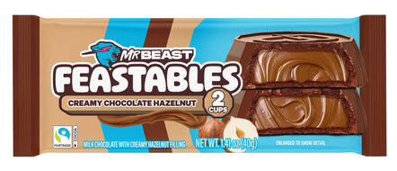 Mr Beast Feastables Creamy Chocolate Hazelnut 2 Cups 40g