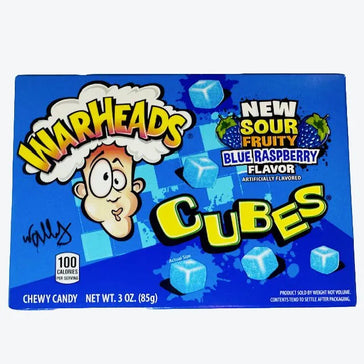 WarHeads Sour Blue Raspberry Chewy Cubes Box (85g) (BBD: 01-2026)