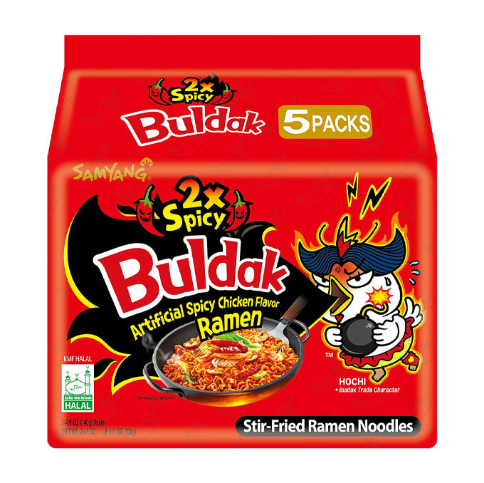 Samyang Buldak, 2x Spicy Hot Chicken Ramen, 5-Pack (Red) (5x150g)