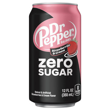 Dr Pepper Strawberry & Cream, Zero (355ml)