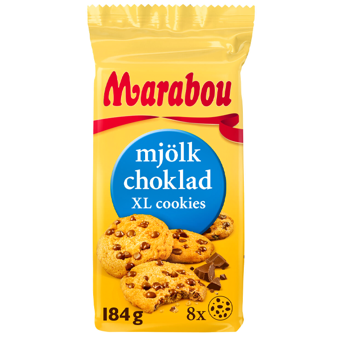 Marabou Mjölk Choklad, XL Cookies (184g)
