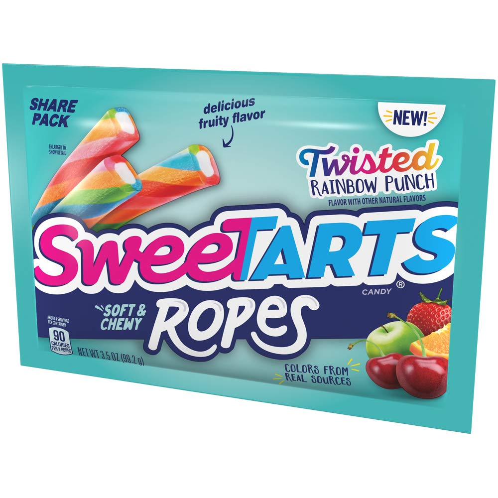 Sweetarts Ropes Bite Share Size Twisted Rainbow (99.2g)