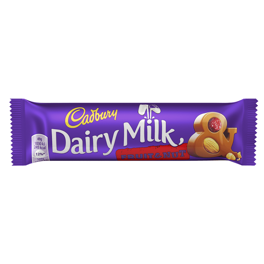 Cadbury Dairy Milk, Fruit & Nut Milk Chocolate (49g)
