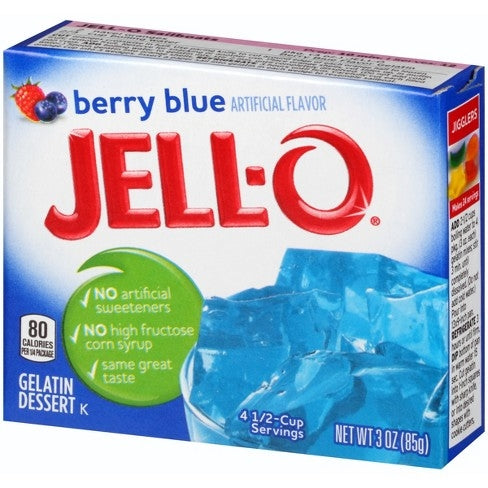 Jell-O Gelatin Dessert, Berry Blue (85g)