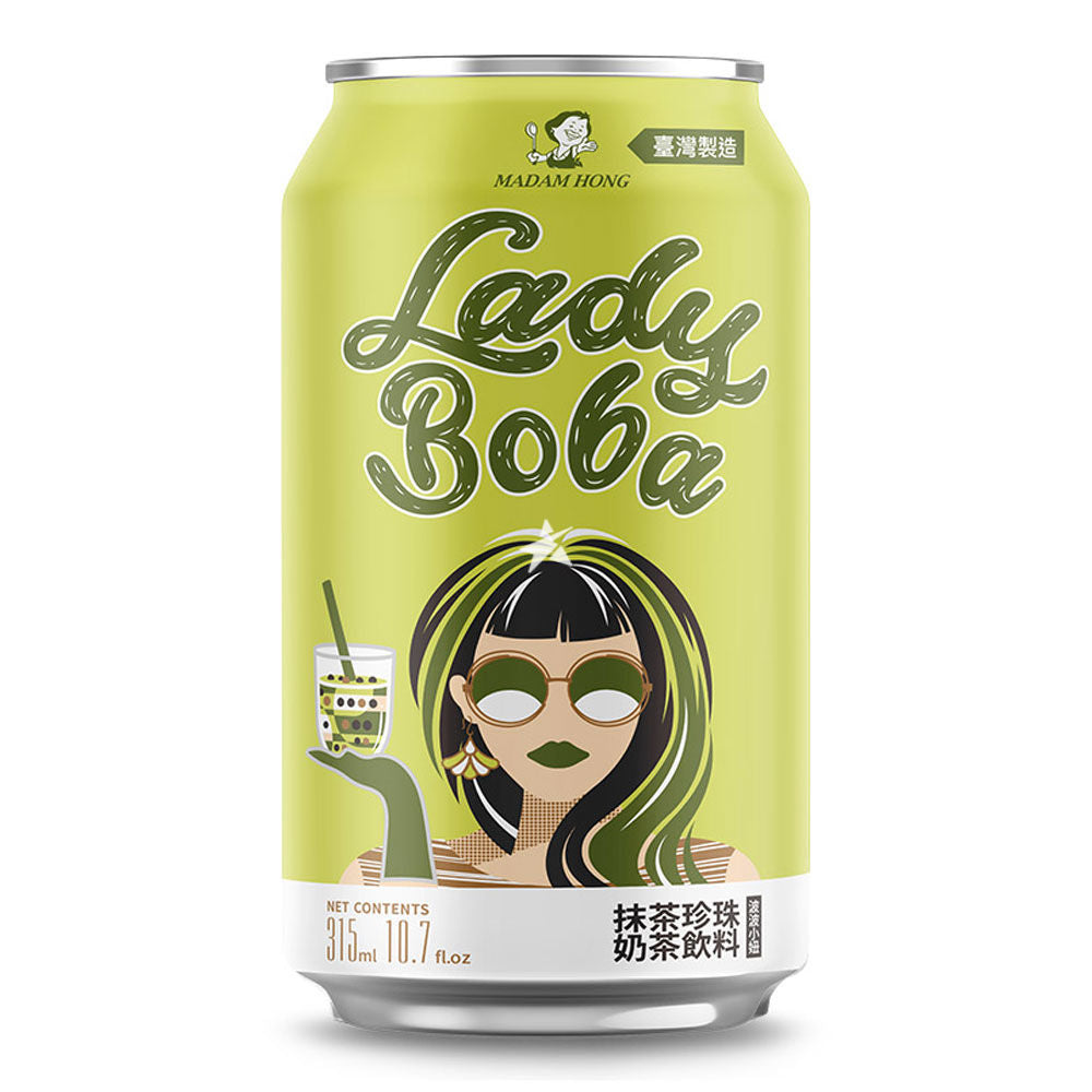 Lady Boba, Matcha Latte Bubble Tea (315ml)